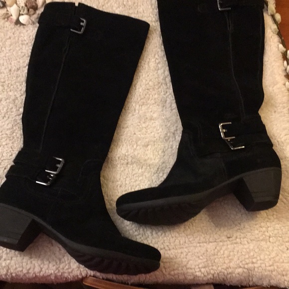 EASY SPIRIT BLACK LEATHER BOOTS - Picture 4 of 8